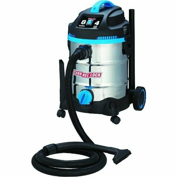 Channellock 8 Gallon Stainless Steel Wet/Dry Vacuum VS810W.CL